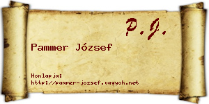 Pammer József névjegykártya